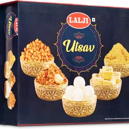 lalji Utsav Gift Pack Indian Sweets & Snacks Combo Festive Gift Diwali & Celebrations Assorted Gift Box-picture-18