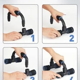 fitz Pushup Bars with Comfortable Grip – Perfect for Chest & Arm Workout Ab Exerciser image 3