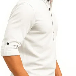 deneeja Men Self Design Cotton Blend Straight Kurta image 3