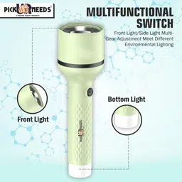 daily needs shop Portable 50W Rechargeable Search Light With 4 Mode Light Type C Fast Charging 5 hrs Torch Emergency Light image 2