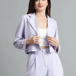 kotty Women Solid Single Breasted Casual Blazer-picture-13