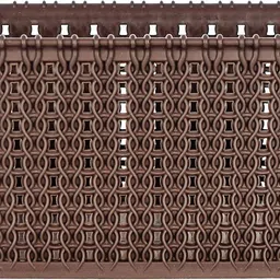 heart home Plastic Multipurposes Large M 20 Plastic Basket, Organizer With out Lid (Brown) -46HH086 Storage Basket image 2