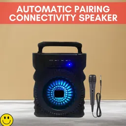 GUGGU 301(PORTABLE WIRELESS BLUETOOTH SPEAKER) Crystal Clear SoundWith Karaoke MicW162 5 W Bluetooth Laptop/Desktop Speaker-picture-30