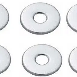 spazio Premium Quality Stainless Steel Chrome Plated Round Wall Flange (Pack of 6) Plate Flange-picture-29