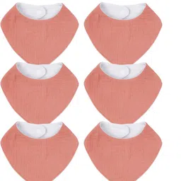minku creations Double Layer Crinkled Muslin Bibs ,Breathable Baby Bibs for Teething & Feeding 6-picture-28