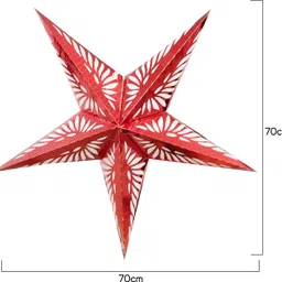 jaicem RED LEAF LIGHT((LED) STAR Hanging Star Pack of 1 image 2