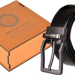 bacca bucci Men Formal Black, Brown Genuine Leather Reversible Belt image 3