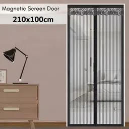 twolight Auto-Closing Magnetic Door Polyester Washable Adults Mosquito Net-picture-10