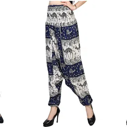 narnari Printed Rayon Women Harem Pants image 1