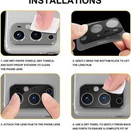 AMEYAA Back Camera Lens Glass Protector for Redmi Note 14 Pro 5G [Full Coverage 360 Degree protection Tempered Glass image 5