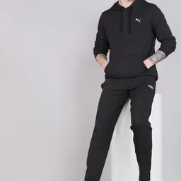puma Men Full Sleeve Solid Hooded Sweatshirt image 4