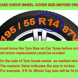 kunj autotech 14 Inch Wheel Cover Cap for Beat Silver Black Wheel Cover For Chevrolet Beat image 4