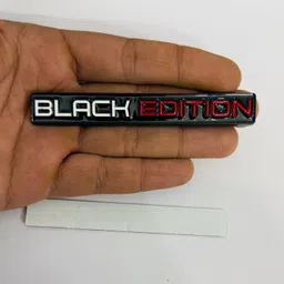 auto mt Black White Red Black Edition Metal Sticker 10.2cmx1.4cm Car Metal Emblem. Turbo Charger image 1