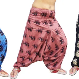icare Printed Cotton Women Harem Pants image 5