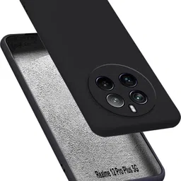 Pouch for Realme 12 Pro Plus 5G, Matte Rubberized Soft Silicone Protective Cloth Inside-image-37