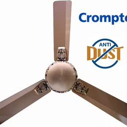 crompton Aura 2 Designer 2D Anti Dust Brocade Birken Gold, Double Ball Bearing Made In India with 5 Year Warranty Anti Dust 1200 mm Ceiling Fan image 4