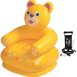 (USA*BN24) PREMIUM QULAITY FOR YOURS KIDS STARS ,AGE 0-5YEARS PRIMIUM WORLD FAMUS TEDDY ANIMAL SHAPE INFLATABLE AIR CHAIR(HAWA WALI KURSI) WITH THREE VALVE HEAVY DUTY MANUAL AIR PUMP.BEST SELLER ,PEOPLE CHOICE GIFT FOR KIDS AGE 0- 5 YEARS KIDS AND BABY TEDDY ANIMAL CHAIR, COMFIRTABLE AND ENJOYBLE ,LIKES AND LOVED BY YOURS KIDS AND BABIES. BEST GIFT FOR YOUR GROWING KIDS. Inflatable Sofa/ Chair, Inflatable Toy Pump-image-3