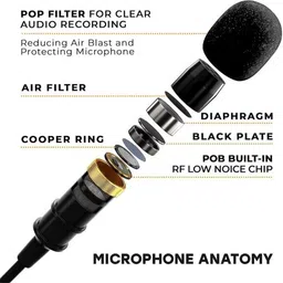 zaffcreator Premium Wired Collar Mic for YouTube & Vlogging mobile and laptop,pc image 5