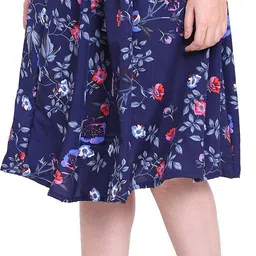 manat diva Women Floral Print A-line Multicolor Skirt image 3