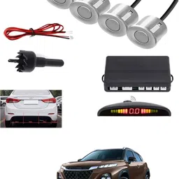 autofetch Universal 4 Silver Reverse Parking Sensor-AF25A192 Universal 4 Silver Reverse Parking Sensor-AF25A192 Parking Sensor image 1