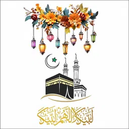 vaishali creation 12 inch decorative abstract islamic kalma wall sticker for home decor Reusable Sticker image 1