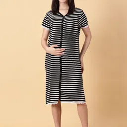 purple flaunt Women T Shirt Black Midi/Calf Length Dress image 5