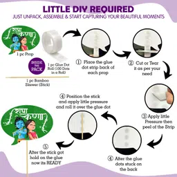 zyozi Janmashtami Photo Booth with Banner/ Decorations Items(Pack of 17) image 4