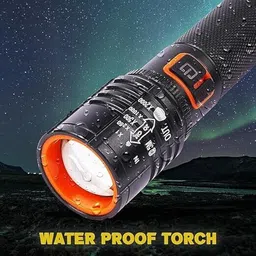 sument M035 (ZOOMABLE METAL LED TORCH)3 Modes Flashlight, Super Bright 80W LED Light Torch image 2