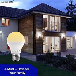 auto-on Day/Night Sensor LED Bulb 9W Smart Sensor Light image 3