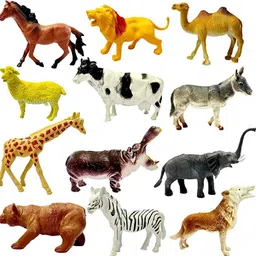 turtleindia Jungle Cartoon Wild Animal Toys Figure Playing Set for Kids Children Gifts Toys-picture-11