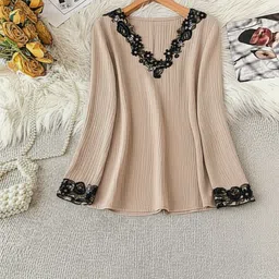 veshh Casual Sleeveless Solid Women Pink Top image 3