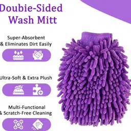 coral india Microfiber Vehicle Washing Hand Glove image 2