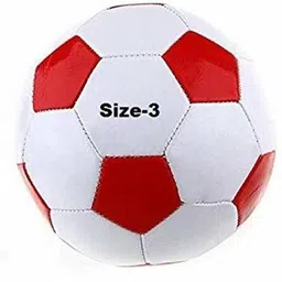 gkc Red -White Football Size-3 with Needle for Kids 5 to 10 Year Football - Size: 3-picture-10