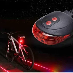 reshne Bicycle 3 LED Front Head Light & Loud Horn Bell and LED Front Rear Light Combo image 3