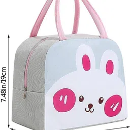 shuang you Insulated Reusable Small Lunch Bag Tote Bag for Women Printed Lunch Bag Lunch Bag image 2