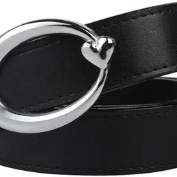 loopa Women Formal Black Artificial Leather Belt-picture-12