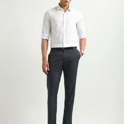 arrow Men Tapered Grey Polyester Trousers image 3