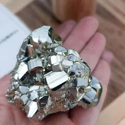 divine crystal treasures Natural Lab Certified AAA Grade Peru Pyrite Original Cluster Geodes Engraved Round Crystal Stone image 2