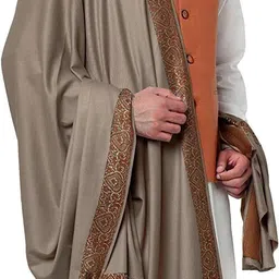 KASHMIRI TREND Polyester Wool Blend Self Design Men Shawl image 1