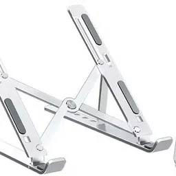 newtrendingitemz laptopstandnormal Aluminium Desk Stand Laptop Stand with Adjustable Height Compatible with Universal Laptops image 3