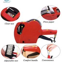 universalseal MX-5500 Price Label Gun | 8-Digit Labeling Machine with 10 Rolls Label Stamping Machine image 3