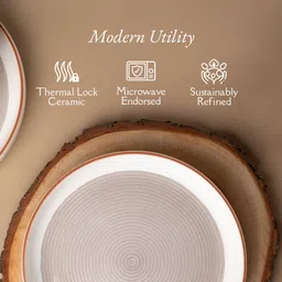 takisso Elegant Round White Ceramic Plates Perfect for Your Home & Kitchen Tray image 5