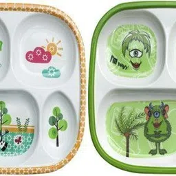 zido Premium_zebra and dragon kids square plate_h42 Dinner Plate-picture-34