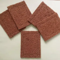 pasumai kudil Coconut coir organic Vessel scrubber pack of 12 Scrub Pad image 3