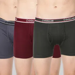 dollar bigboss Pack of 3 Combed Cotton Classy Solid Men Trunk-picture-15