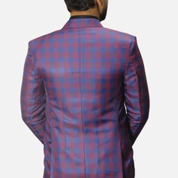gargian master cut Men Checkered Single Breasted Wedding Blazer image 2