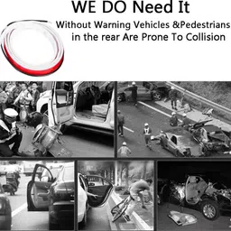 crrazycreations Waterproof Universal Red/White Car Door Warning Strip Light-7002 Car Fancy Lights image 3