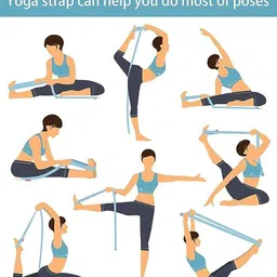 fitcozi D-Ring yoga Strap | For Stretching, Yoga, Pilates Cotton Yoga Strap image 2