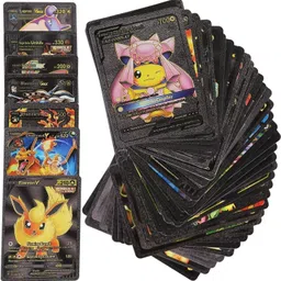 saburi 25 PCS Black Foil Playing Cards, Foil Cards V Series Cards Vmax GX Rare Cards-picture-25
