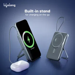 lifelong 10000 mAh 22.5 W Wired & Wireless With MagSafe Ultra Compact Pocket Size Power Bank image 4